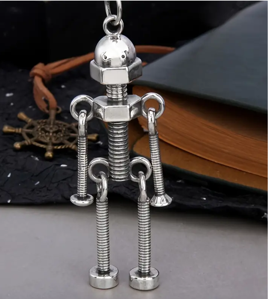 ALLOY SILVER HARDWARE ROBOT